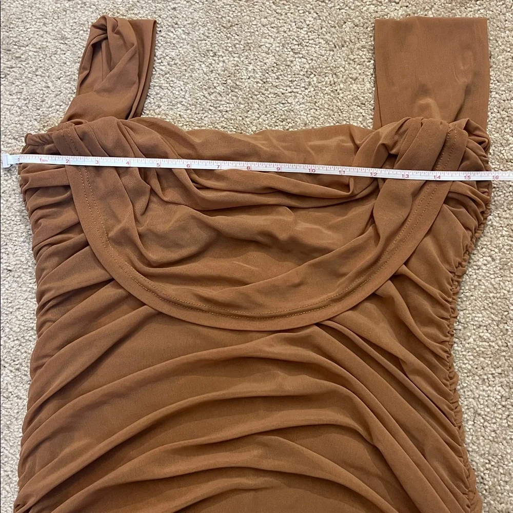 PRETTYGARDEN Summer Off Shoulder Ruched Mesh Cocktail Bodycon Mini Dress Large - Picture 9 of 13